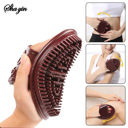 1pc Meridian Slimming Brush Dredging Meridian Massage Five Elements Body Beauty Leg Universal Silicone Scraping Tool Health Care